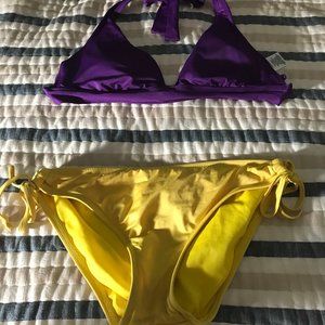 Purple and Gold bathing suit